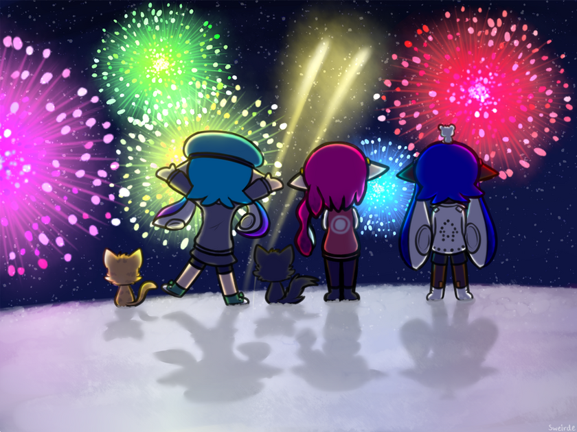 Winter fireworks
